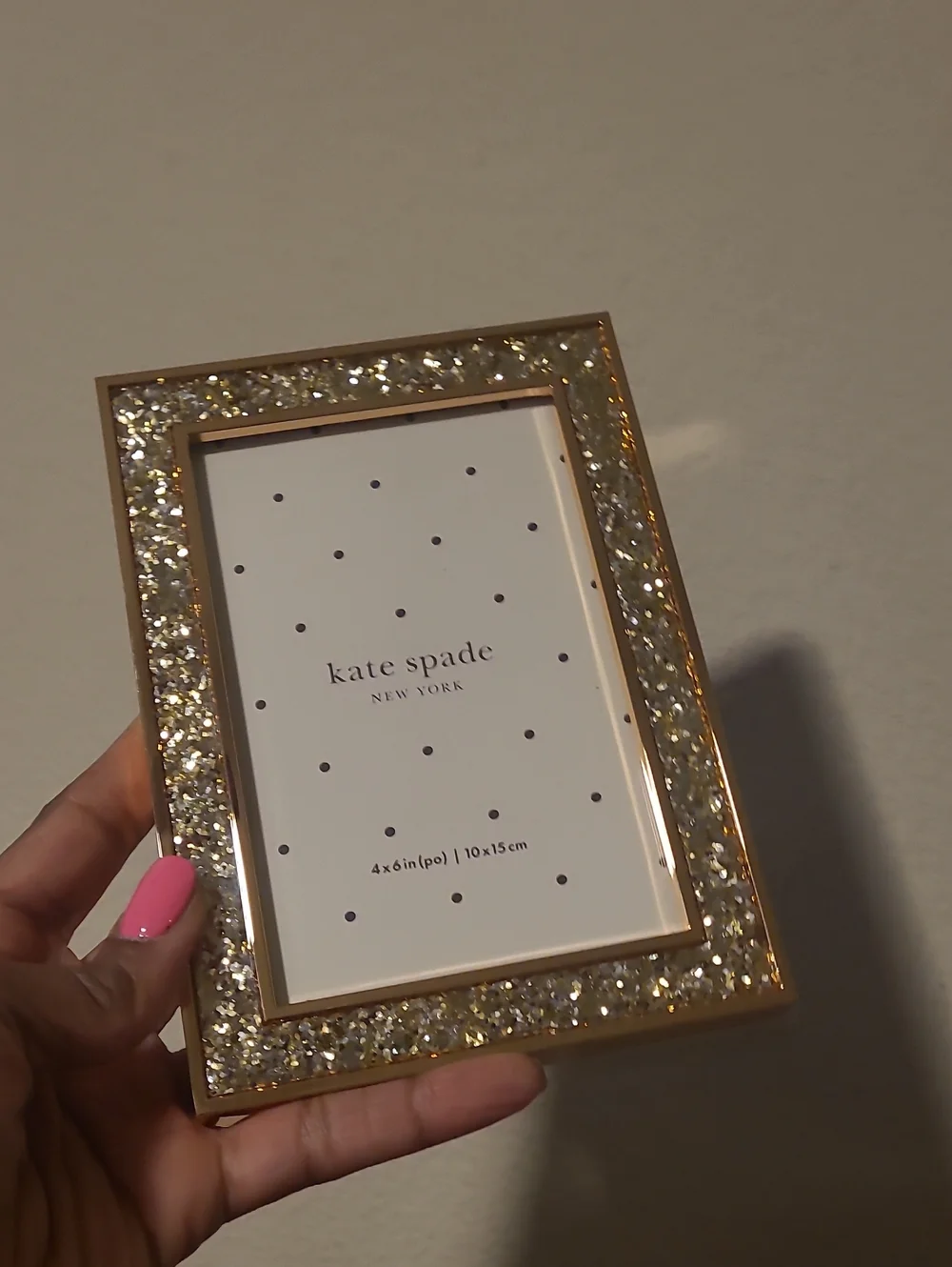 kate spade Gold Glitter Photo Frame with Sparkling Border - 4x6